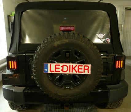 Jeep Wrangler - modyfikacja oświetlenia przód USA > EU
