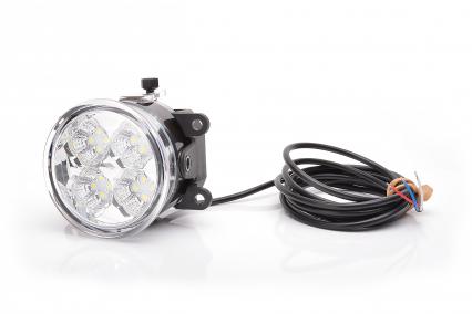 Światła LED do jazdy dziennej 16 LED 12V-24V okrągłe 9cm w halogeny 