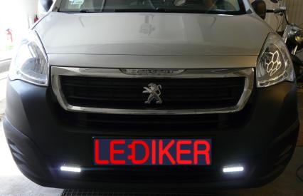 Peugeot E-Partner - montaż świateł do jazdy dziennej