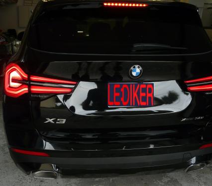 BMW X3  (2022-)  przeróbka tylnych lamp USA > EU