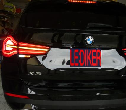 BMW X3  (2022-)  przeróbka tylnych lamp USA > EU