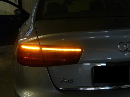 Audi A6 C7 (wersja poliftowa) - modyfikacja tylnych lamp