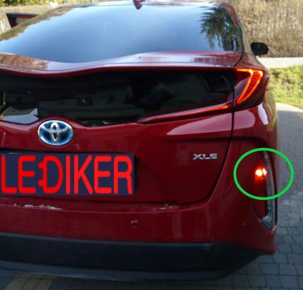 Toyota Prius (USA) 2019 - tylne światło przeciwmgłowe