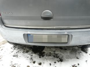 Opel Meriva  montaż czujników parkowania (tył)