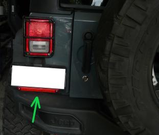 Jeep Wrangler (2014)  tylne światło przeciwmgielne (dodatkowa lampka)